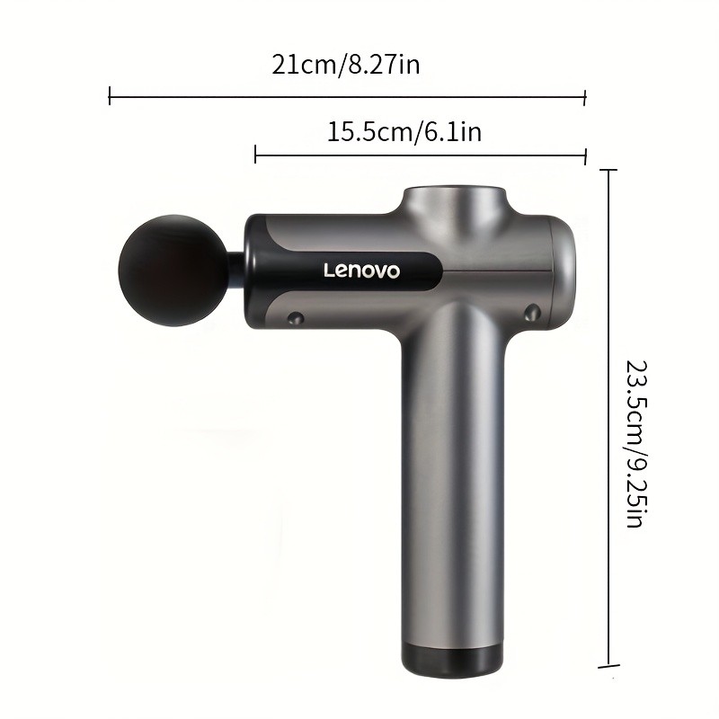 Massage Gun Quiet Percussion, 8 Heads, USB Rechargeable, Ideal for Back, Legs & Buttocks