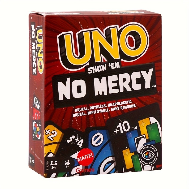 168 Sheets UNO NO MERCY Special Edition Card Game