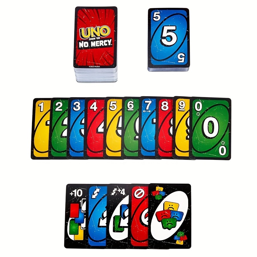 168 Sheets UNO NO MERCY Special Edition Card Game