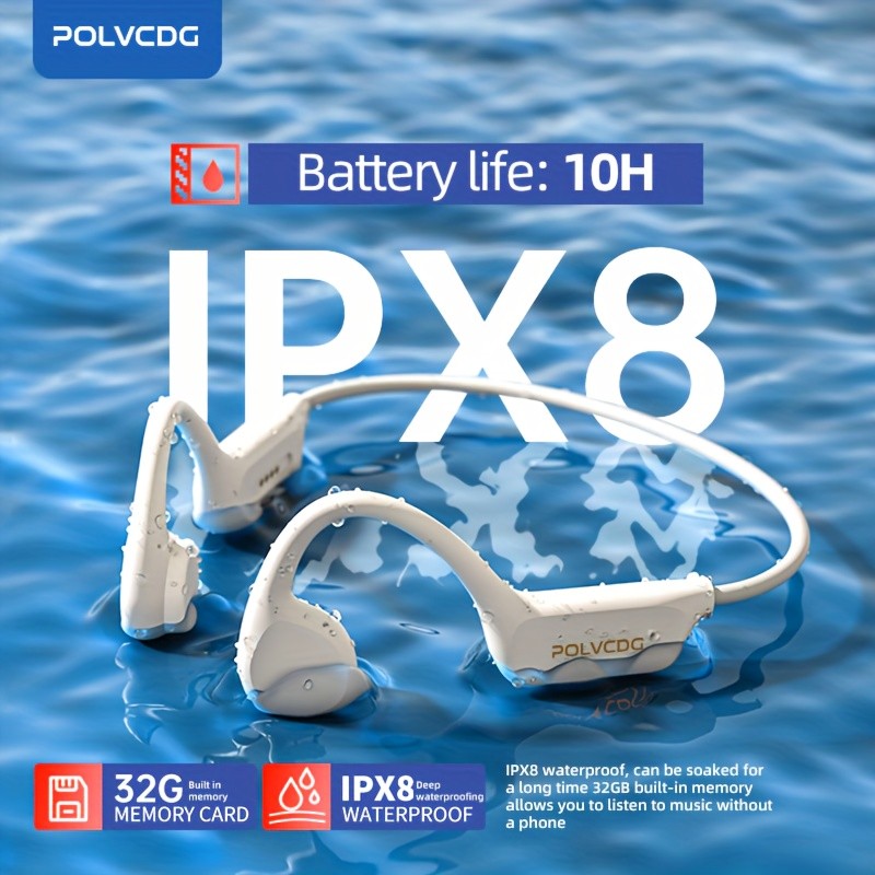 POLVCDG Audio 2024 New X7 Wireless Bone Conduction Headphones