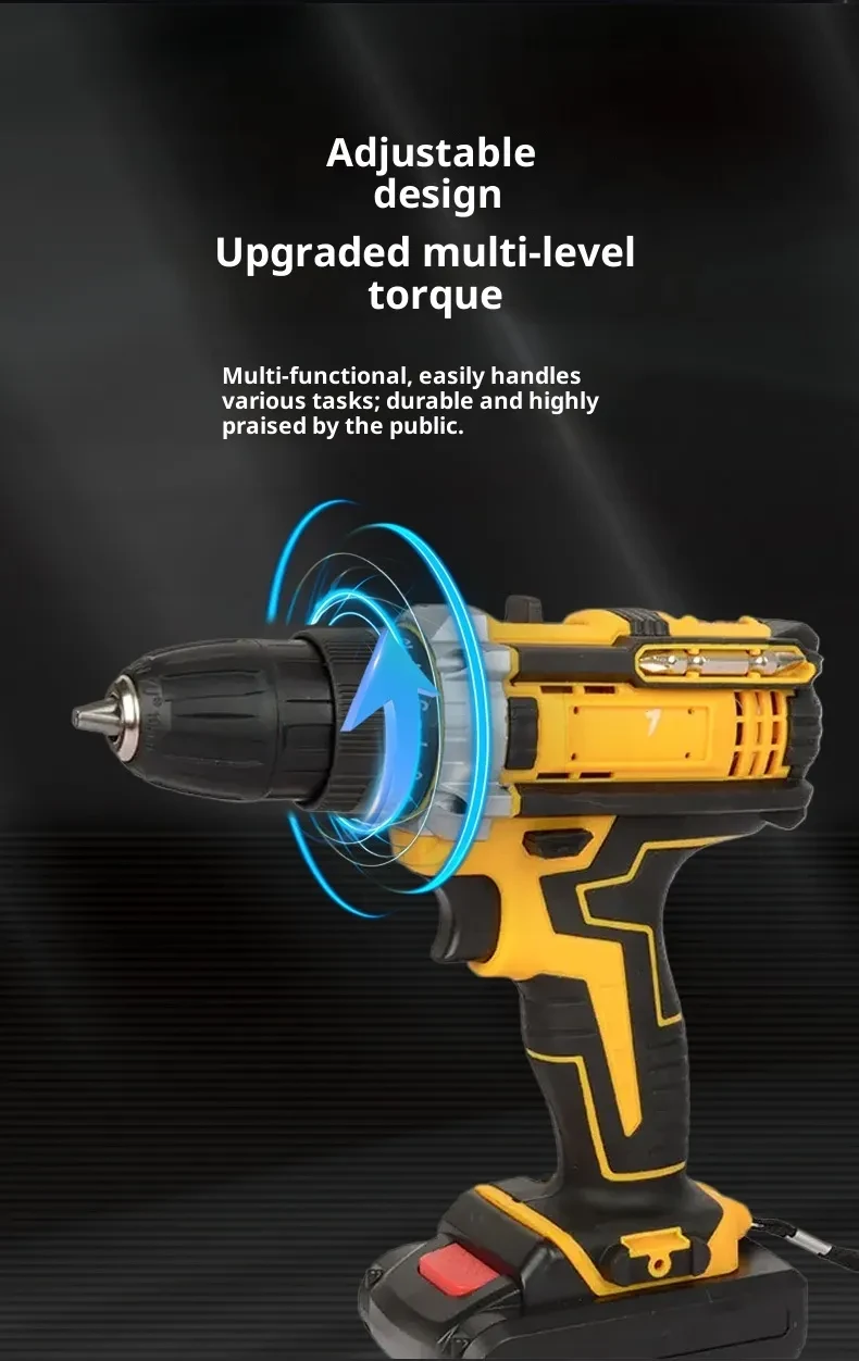 Multifunctional Lithium Electric Drill Screwdriver Set