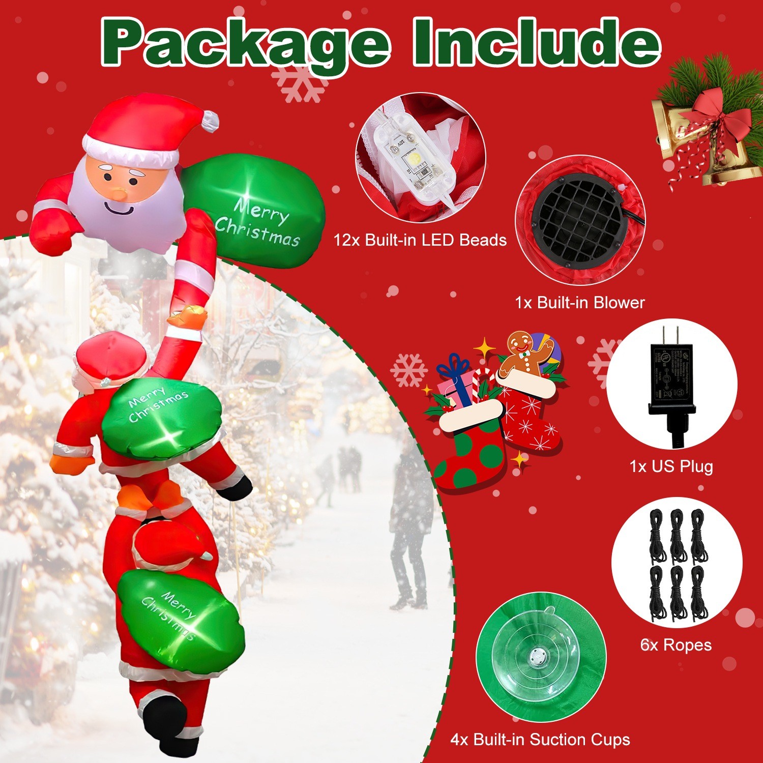 Inflatable Climbing Santa