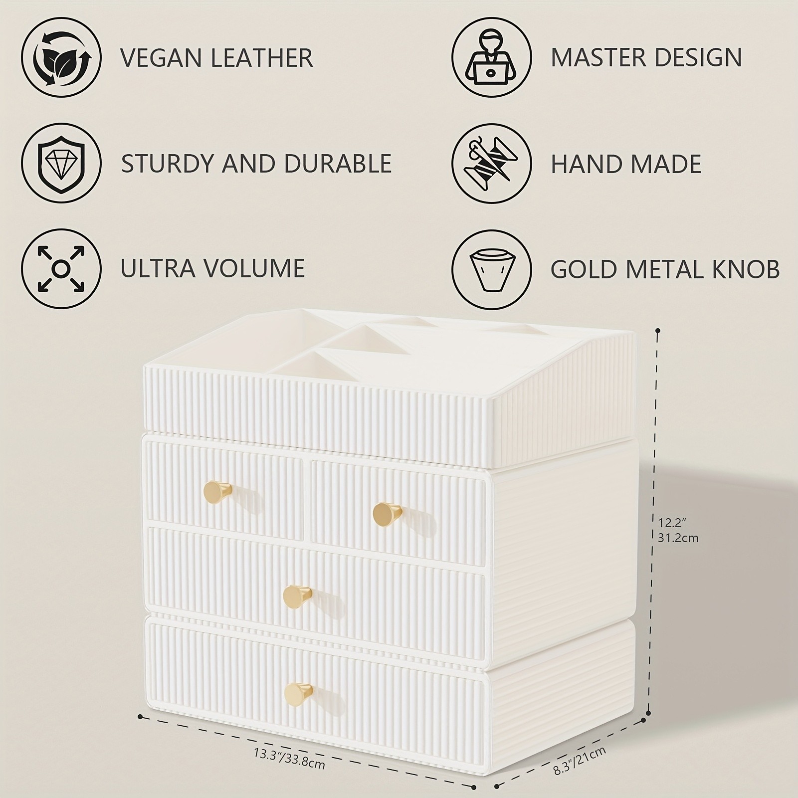 LADSTAG 3pcs Luxe Modular Cosmetic Organizer Set