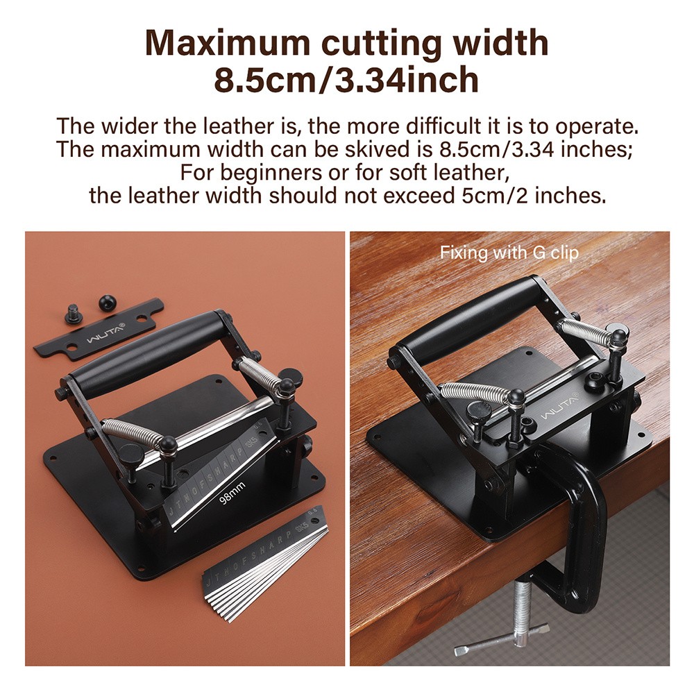 WUTA Stainless Steel Manual Faux Leather Skiving Machine