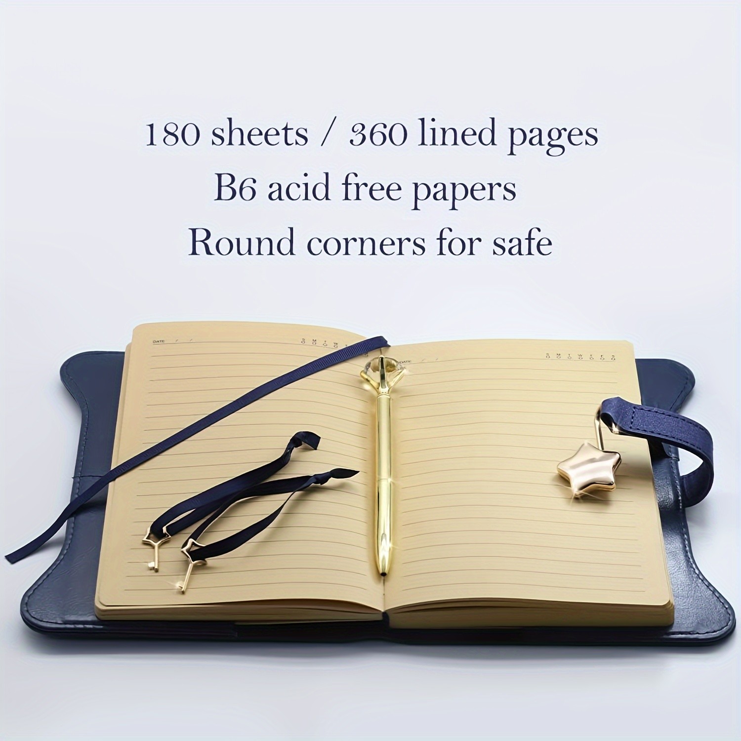 DOMUUH Deluxe Celestial Journal with Pen Lock Key