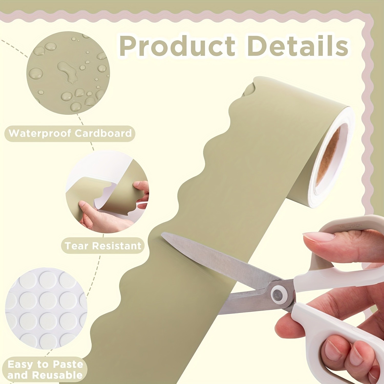 DOMUUH Scandinavian Style Bulletin Board Borders Set
