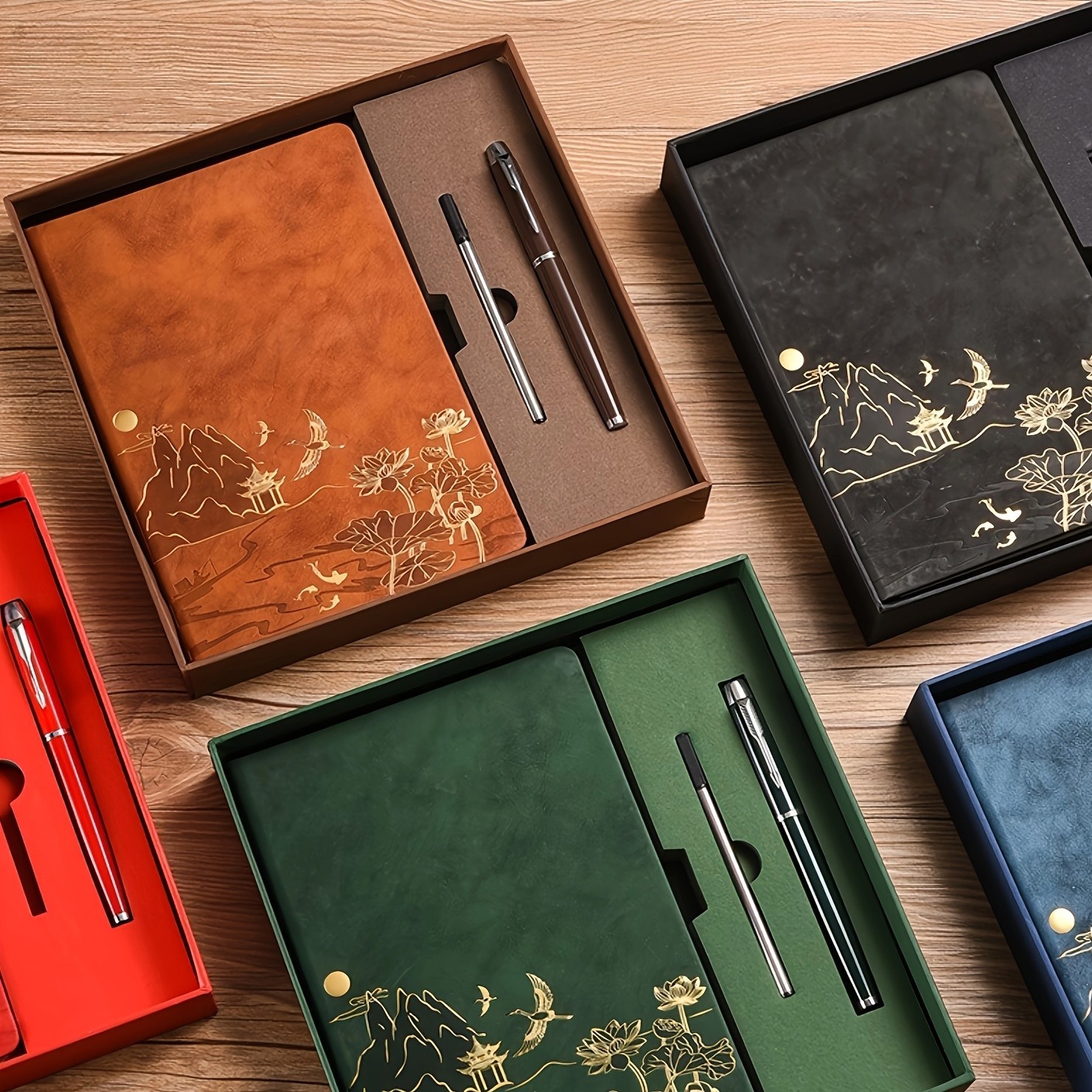 DOMUUH Leather Journal Notebook Set with Pen & Gift Box