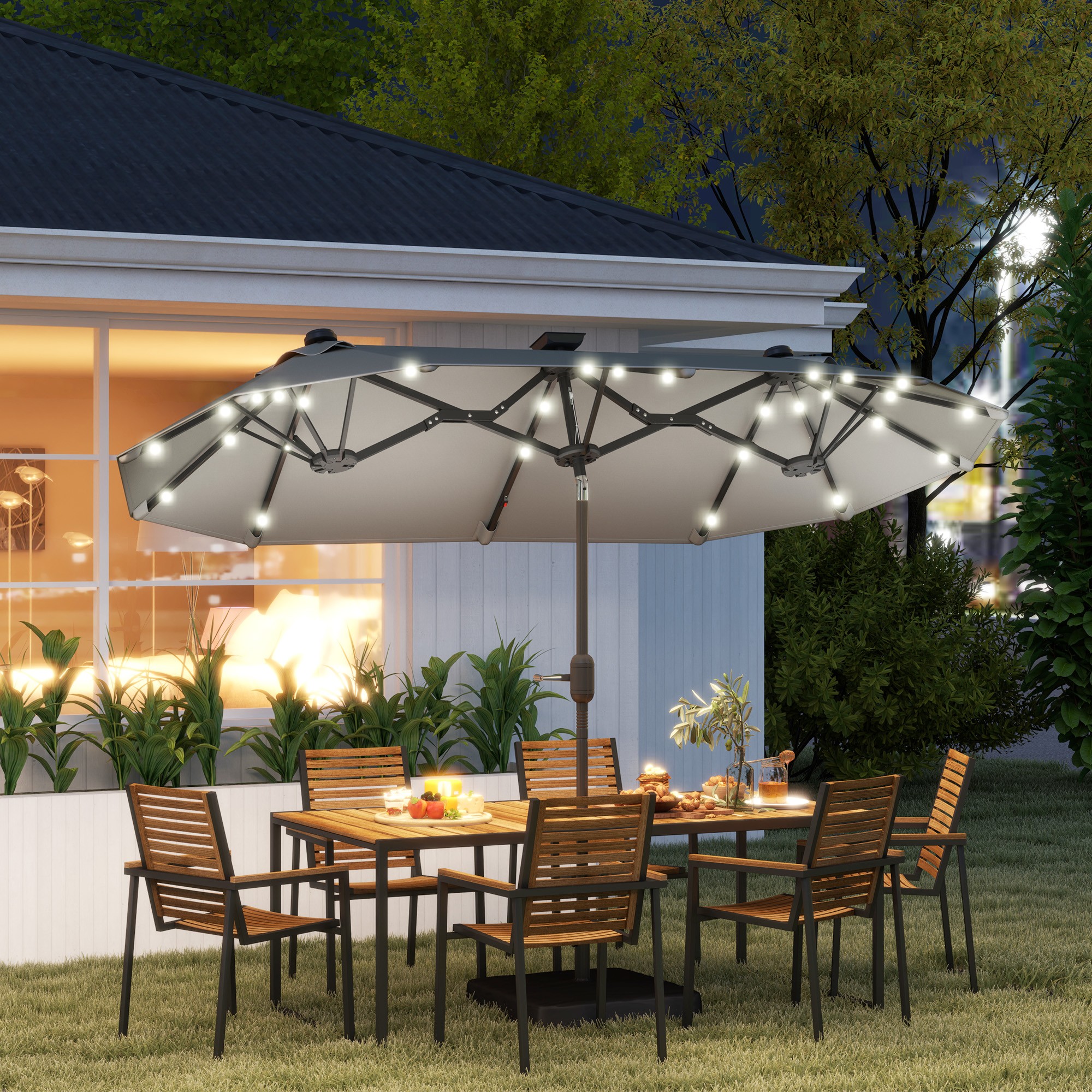 Patio Umbrella With Lights