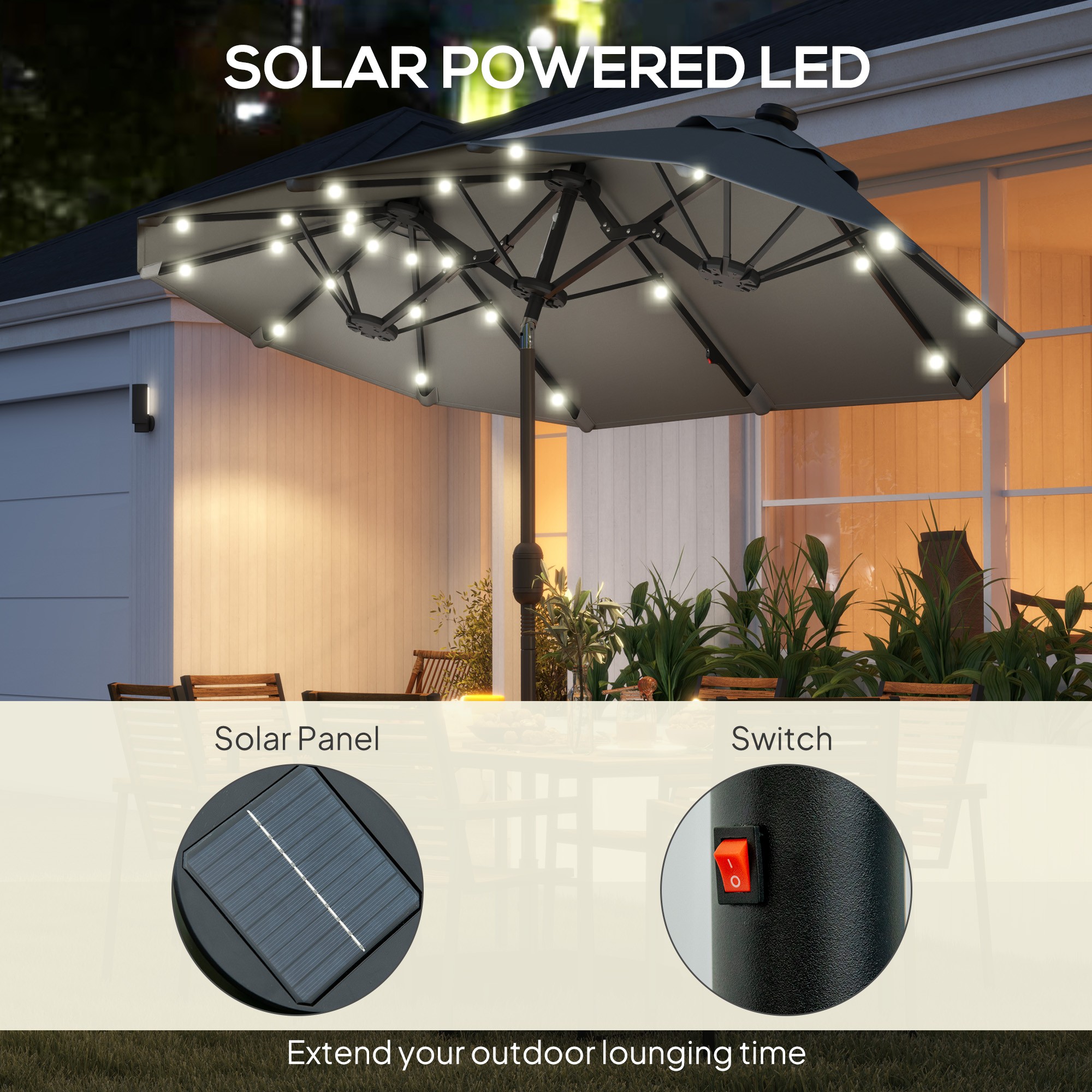 Patio Umbrella With Lights