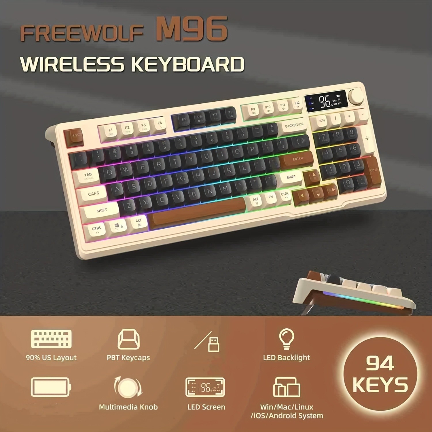 M96 Wireless Gaming Keyboard Smart, Stylish Control for NZ Gamers and Everyday Use