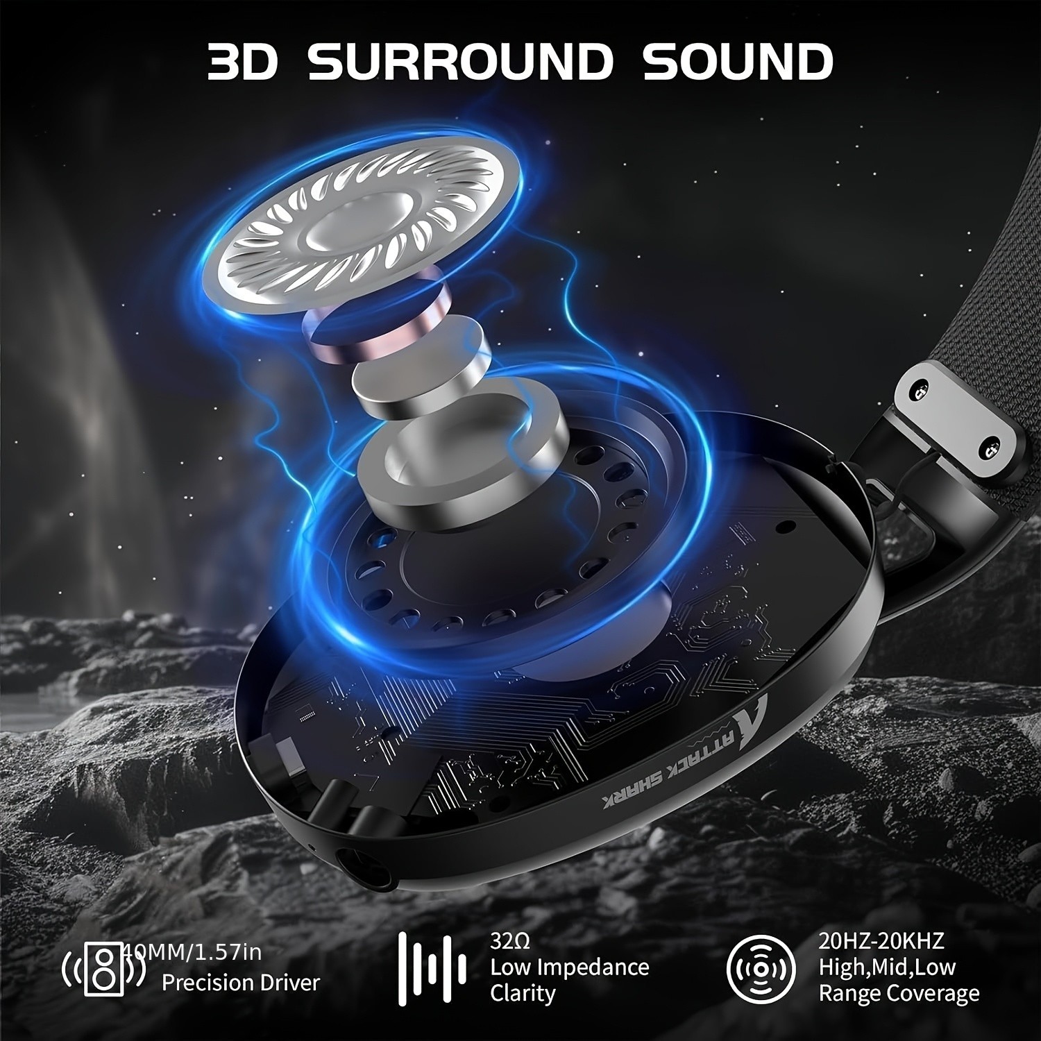 ATTACK SHARK Wireless Gaming Headset