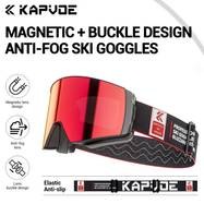 KAPVOE Photochromic Skiing Glasses Magnetic HD Lenses, TPU Frame, Ideal for Alpine Skiing & Snowboarding
