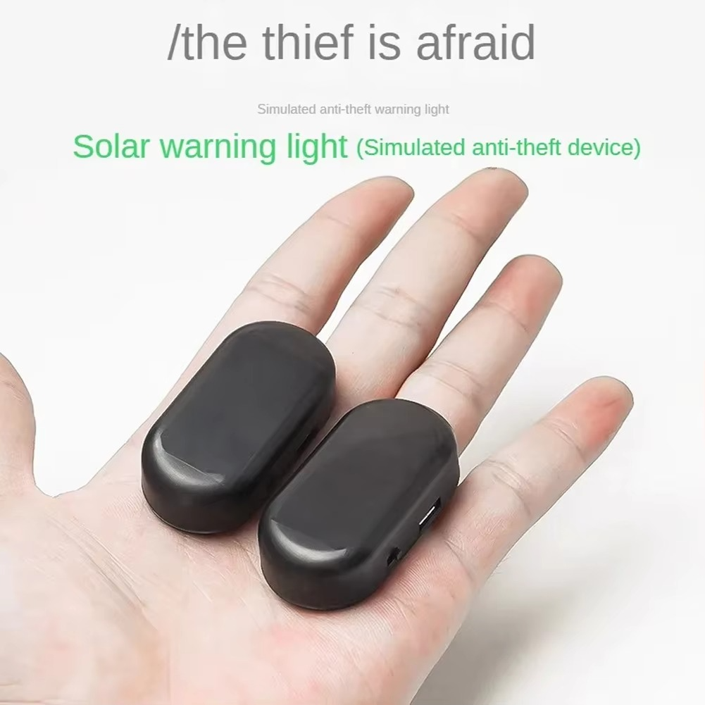 Solar-Powered Dummy Car Alarm Light