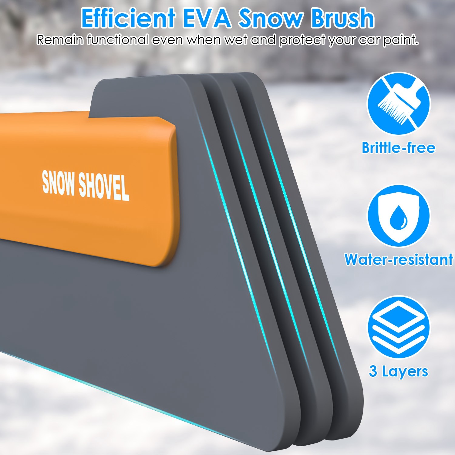 3 In 1 Car Snow Removal Shovel with Lights