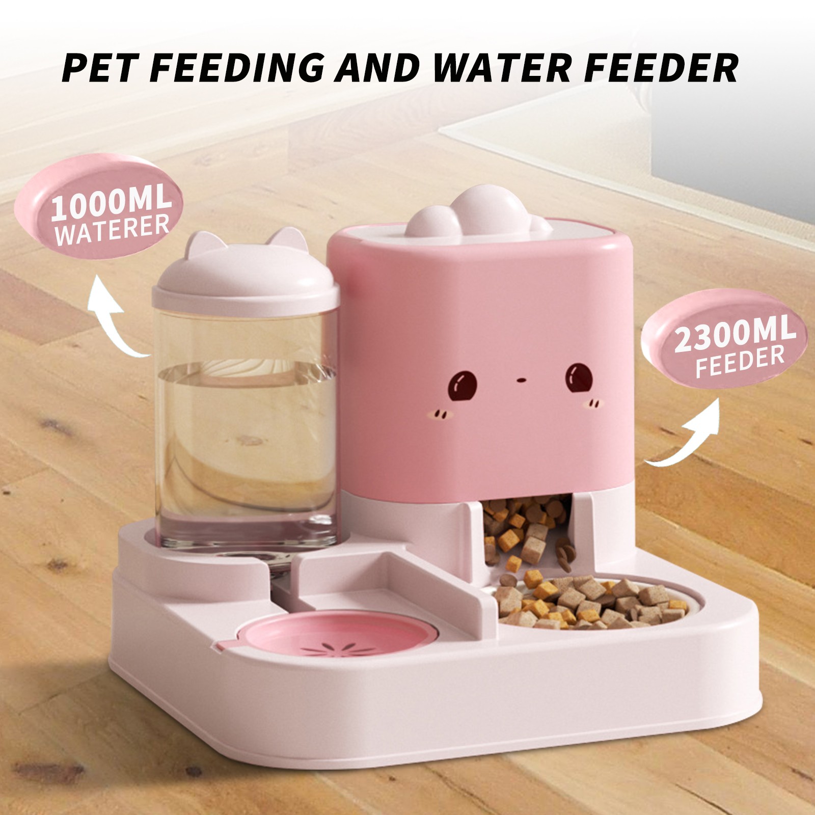 Cartoon Cloud Cat Ear Feeding and Watering Bowl