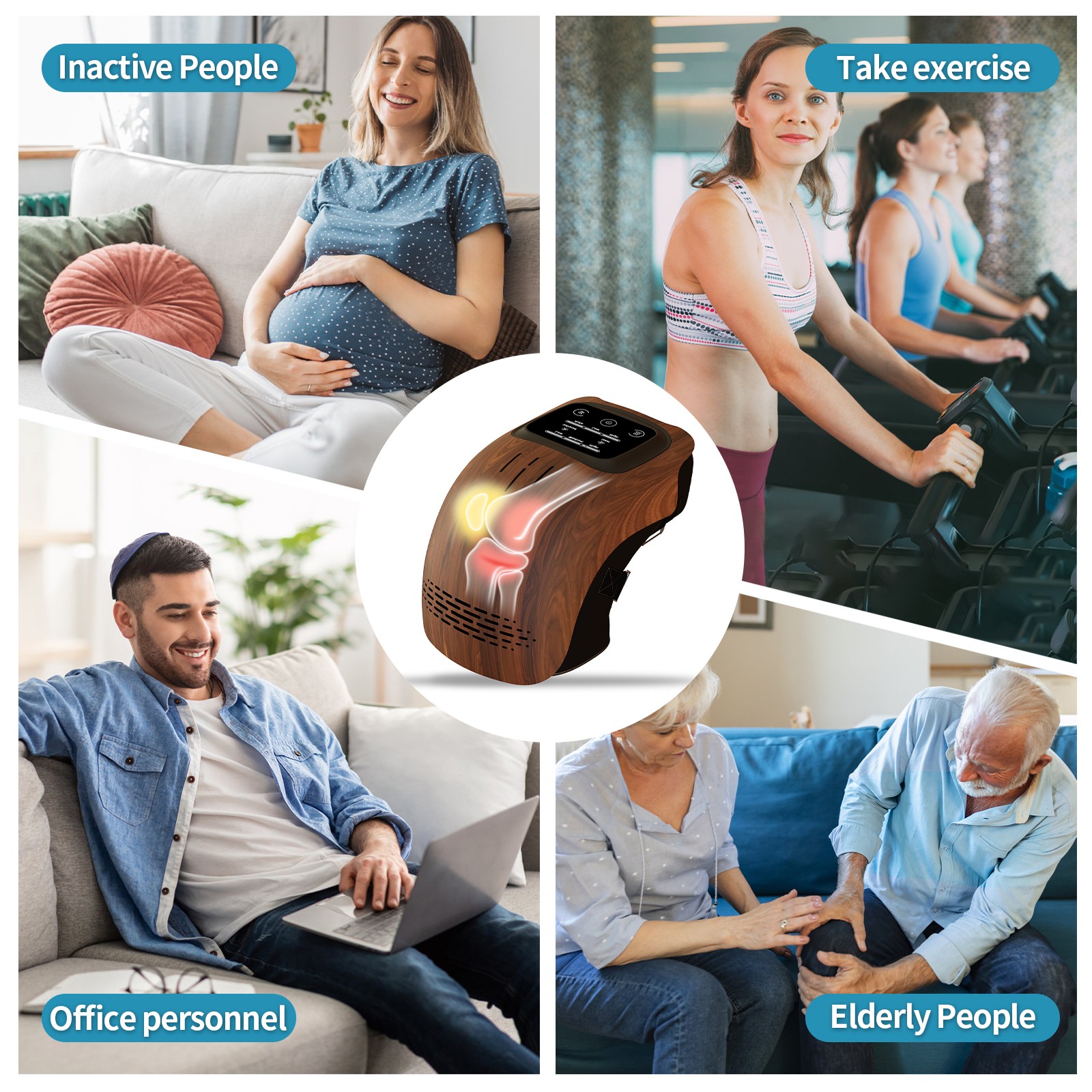 Intelligent Knee Massager Rechargeable, Heating, and Pain Relief for Home Use