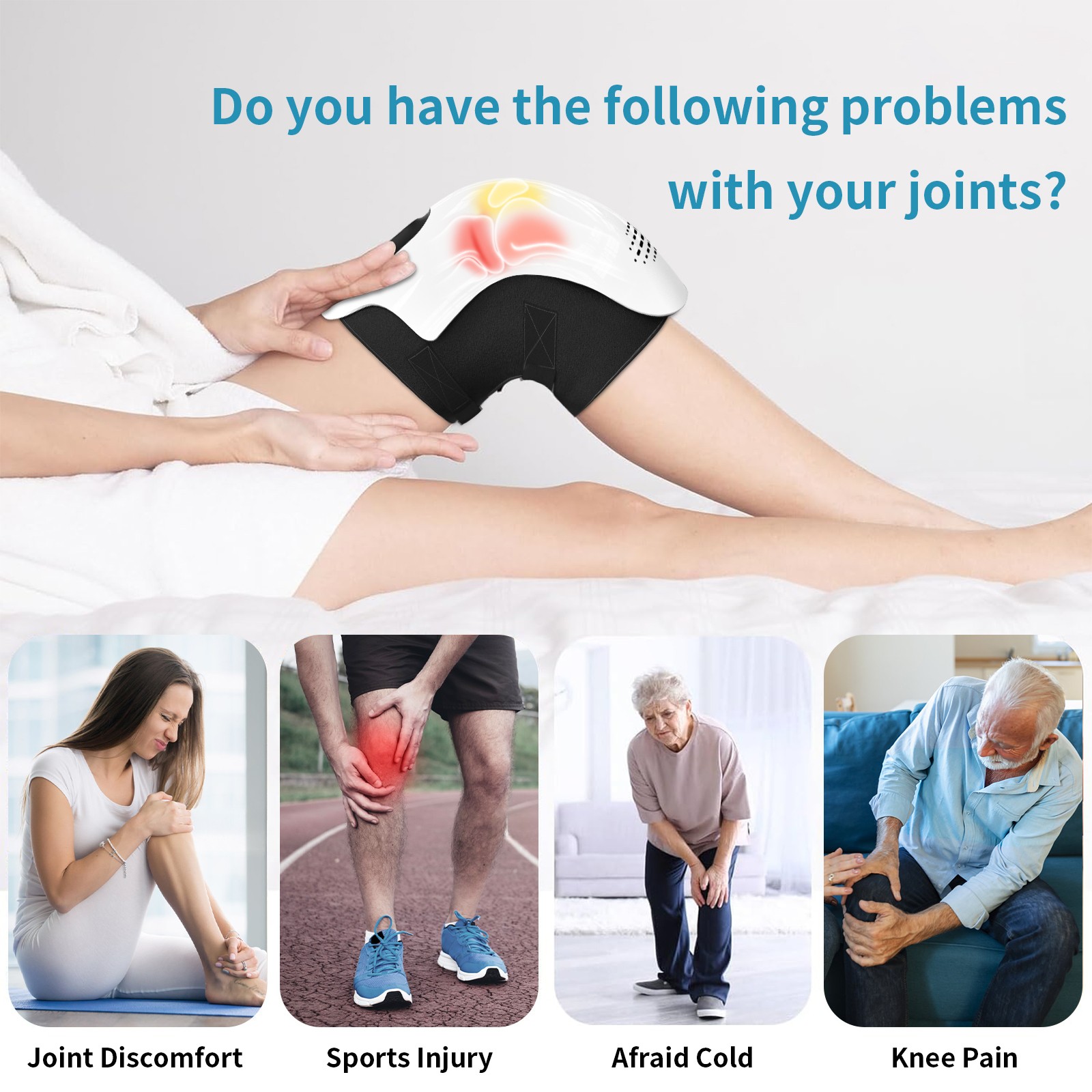 Intelligent Knee Massager Rechargeable, Heating, and Pain Relief for Home Use