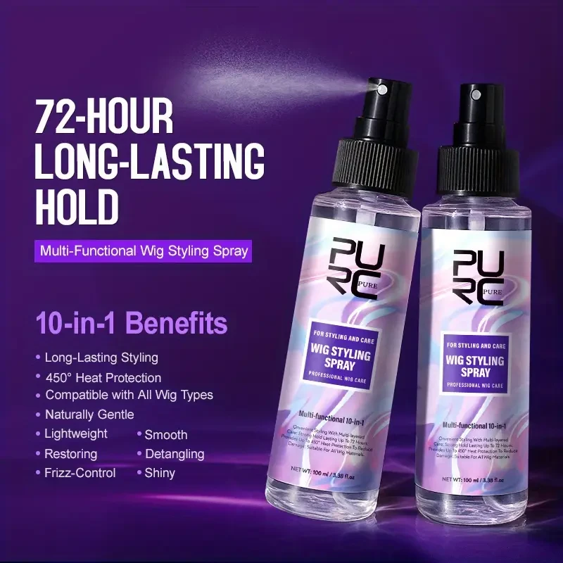 PURC 10-in-1 Wig Care Spray Detangles, Conditions & Adds Shine