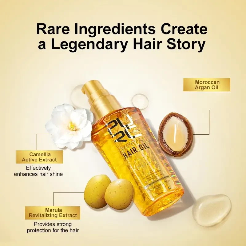 PURC Summer Amino Acid Hair Care Oil Smoothing, Non-Greasy Marula & Argan Oil Formula