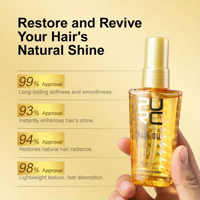 PURC Summer Amino Acid Hair Care Oil Smoothing, Non-Greasy Marula & Argan Oil Formula