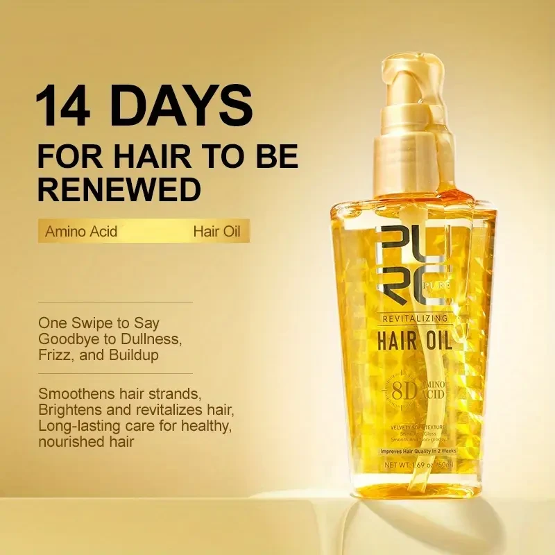 PURC Summer Amino Acid Hair Care Oil Smoothing, Non-Greasy Marula & Argan Oil Formula