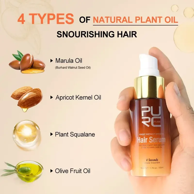 PURC Instant Soft Hair Oil Nourishing Frizz Control & Deep Repair Serum