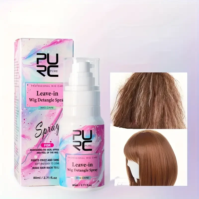 PURC Wig Care Spray Leave-In Softener for Dry, Tangled & Synthetic Wigs