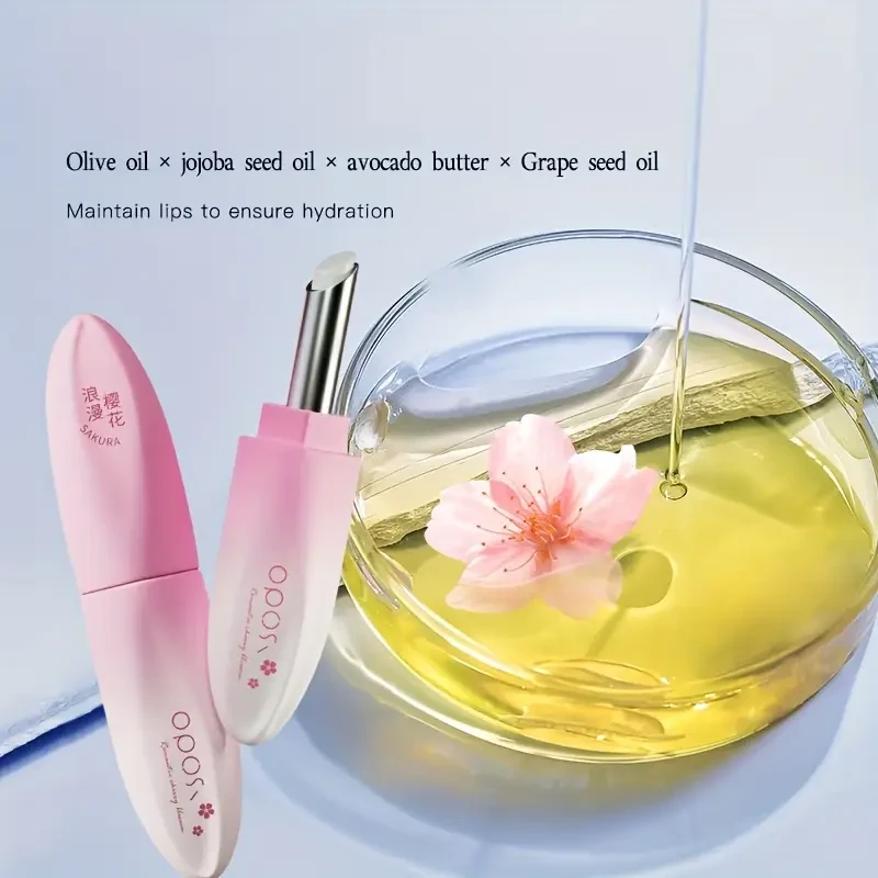 OPOSI Sakura Moisturizing Lip Balm  Deep Hydration with Cherry Blossom Nourishment