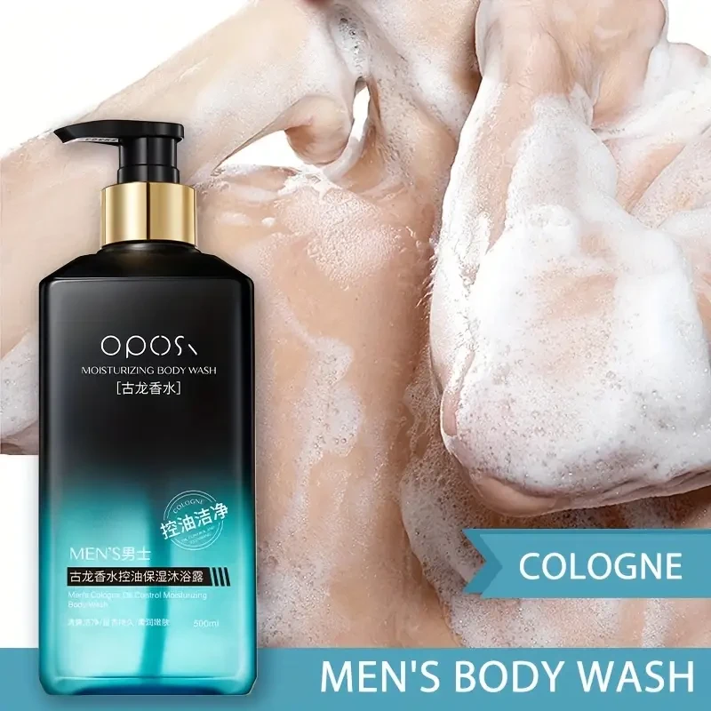 OPOSI Mens Cologne Shower Gel Deep Cleansing 2-in-1 Shampoo & Body Wash