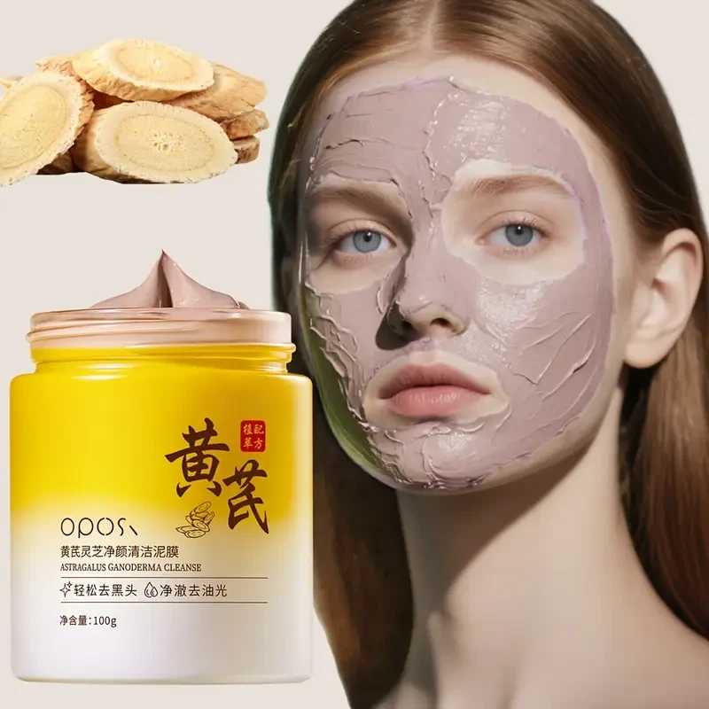 OPOSI Astragalus Reishi Cleansing Mask Deep Cleansing, Pore Refining & Hydrating Formula