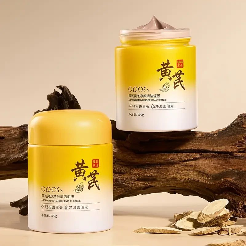 OPOSI Astragalus Reishi Cleansing Mask Deep Cleansing, Pore Refining & Hydrating Formula