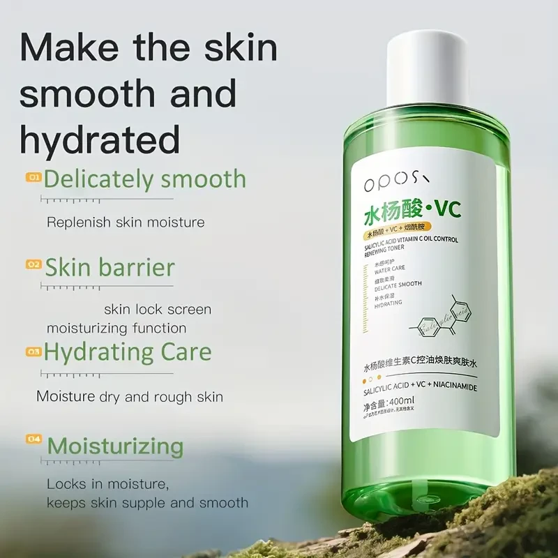 OPOSI Vitamin C & Salicylic Acid Toner 400ml Korean-Style Brightening & Clarifying Mist