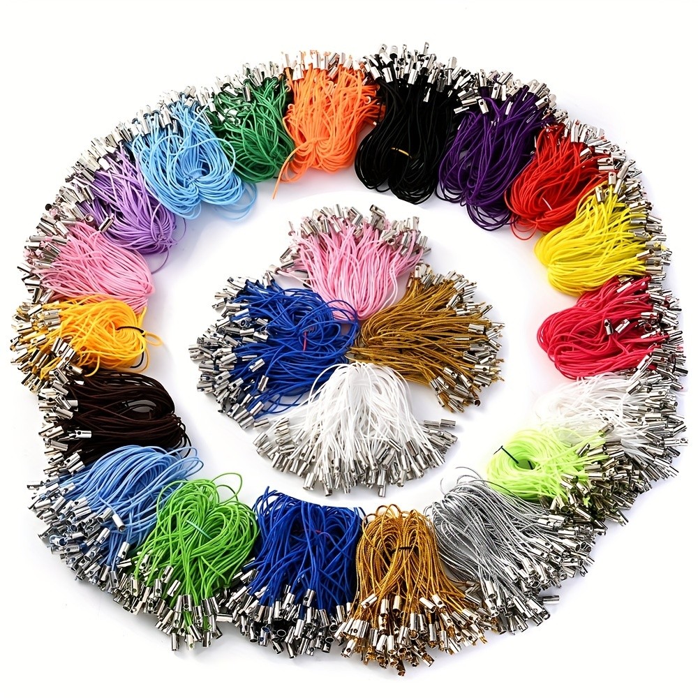 100pcs 55mm Multicolor Lanyard String Keychain Thread