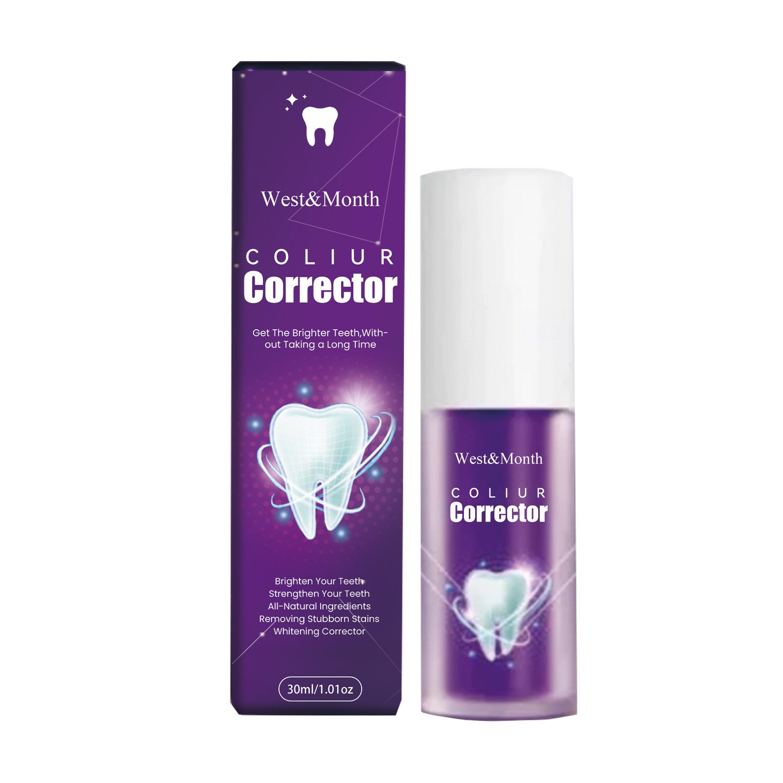 West&Month Coliur Teeth Whitener Corrector Brighten Your Smile in Minutes
