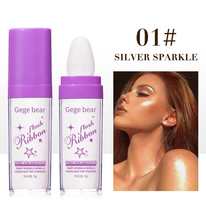 Gegge Bear Flash Ribbon Highlighter Powder Sparkle and Shine with Every Stroke