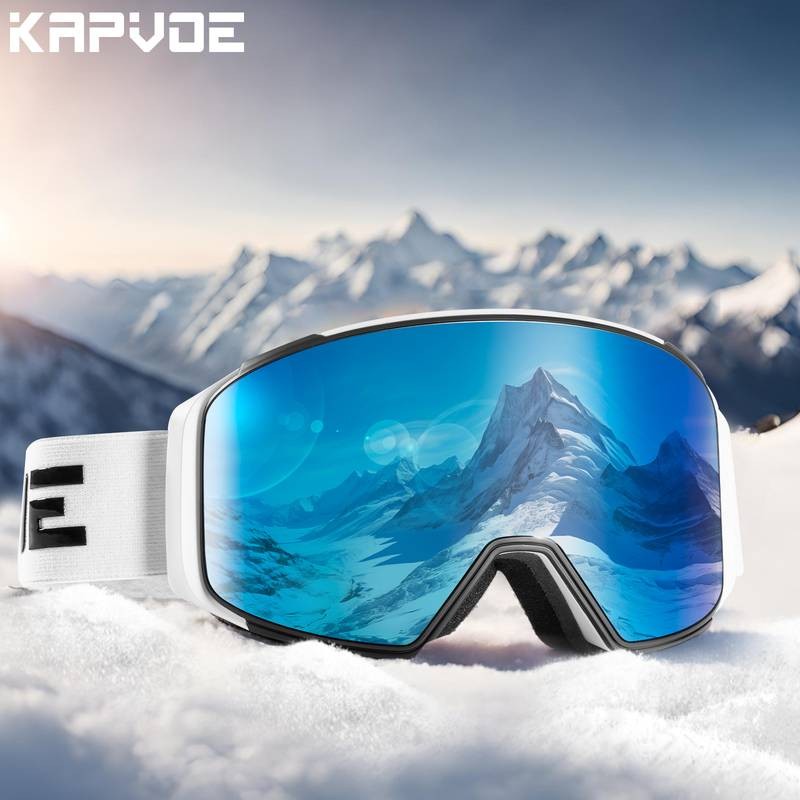 KAPVOE Skiing Goggles for Men and Women  Advanced Snow Eyewear with Magnetic Lenses for Winter Sports