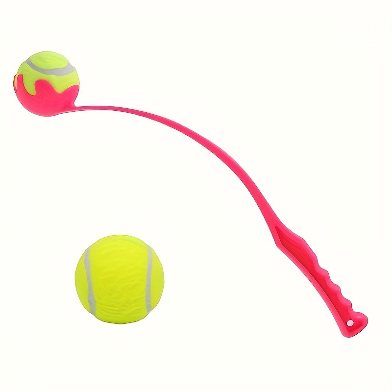 SPORTULI 2pcs Set Pet Ball Throwing Training Rod & Pet Tennis Ball