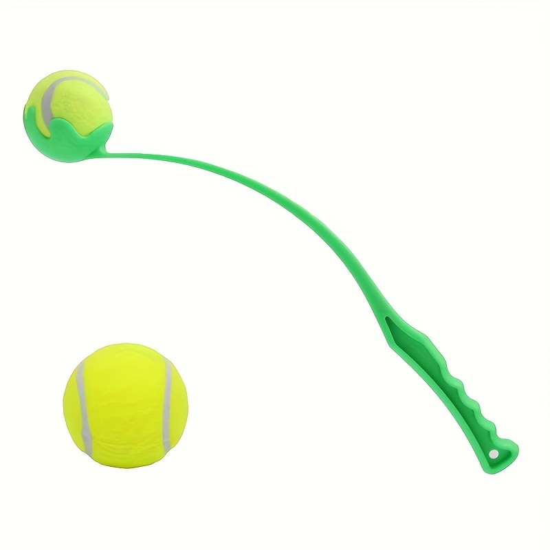 SPORTULI 2pcs Set Pet Ball Throwing Training Rod & Pet Tennis Ball