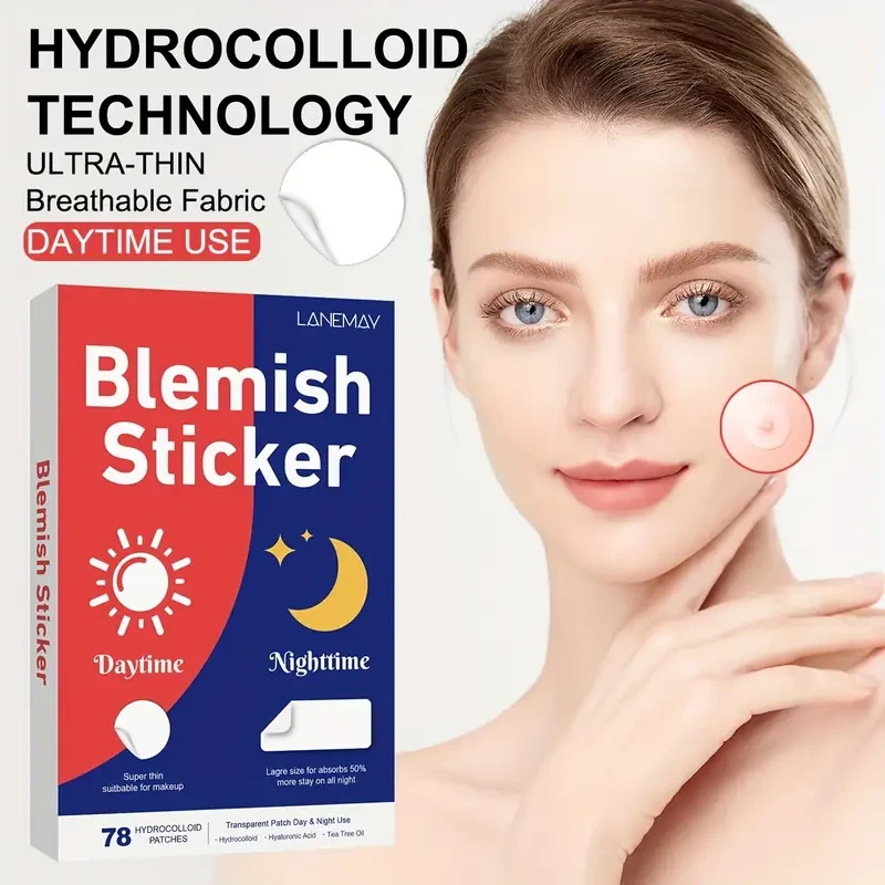 LANEMAY 78pcs Pimple Patch Set Hydrocolloid Day & Night Acne Cover Patches
