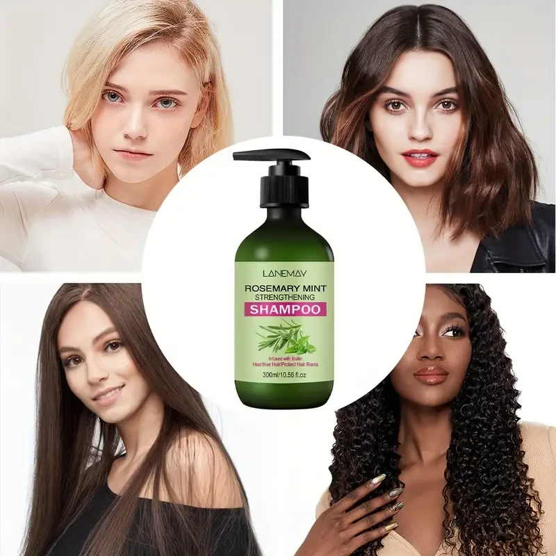 LANEMAY Rosemary Mint Shampoo Strengthening Cleanser for Weak & Brittle Hair