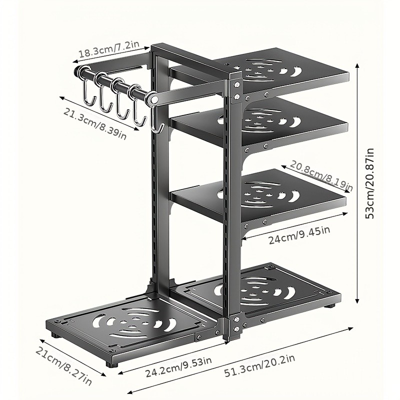 BRAIDOL Adjustable Heavy Duty Kitchen Organizer
