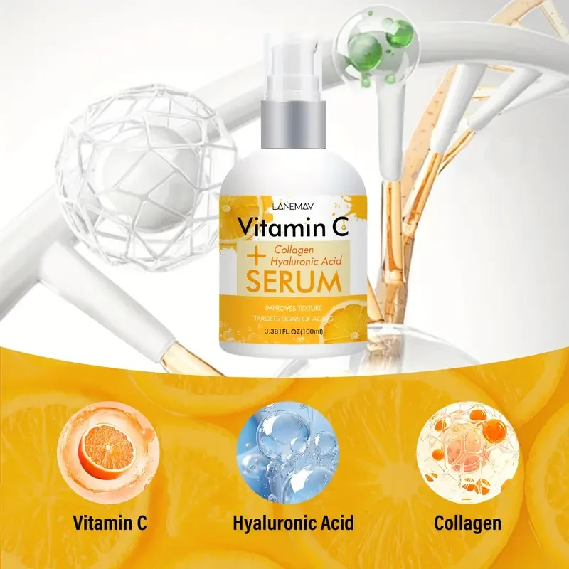 LANEMAY Vitamin C Serum with Collagen Hydrating, Brightening & Texture-Smoothing Formula