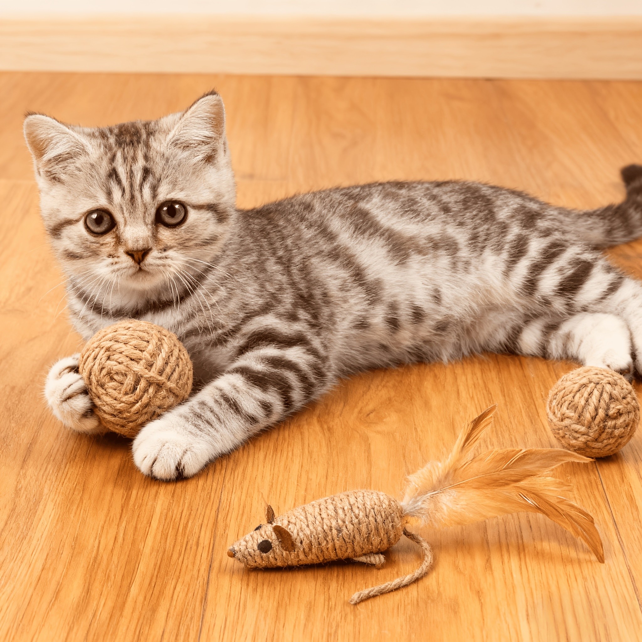 SUNGDOGIN Interactive Cat Toy with Sisal