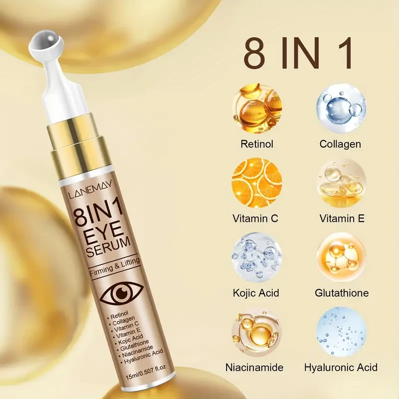 LANEMAY 8-in-1 Eye Serum Hydrating, Brightening & Lifting Under-Eye Formula