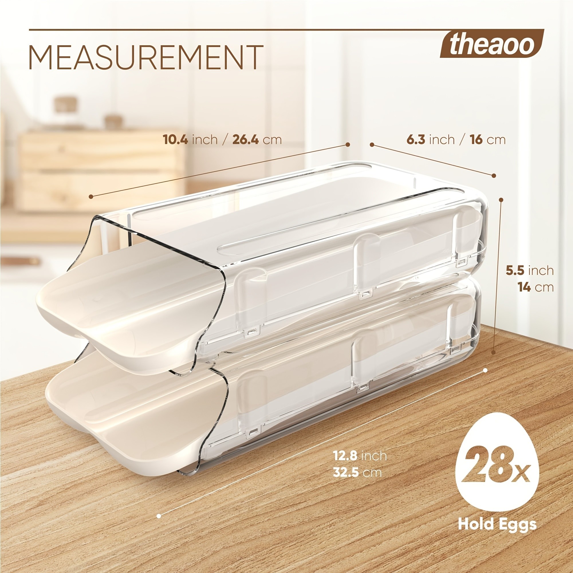 VITSCAN 2-Pack Automatic Egg Dispenser for Refrigerator