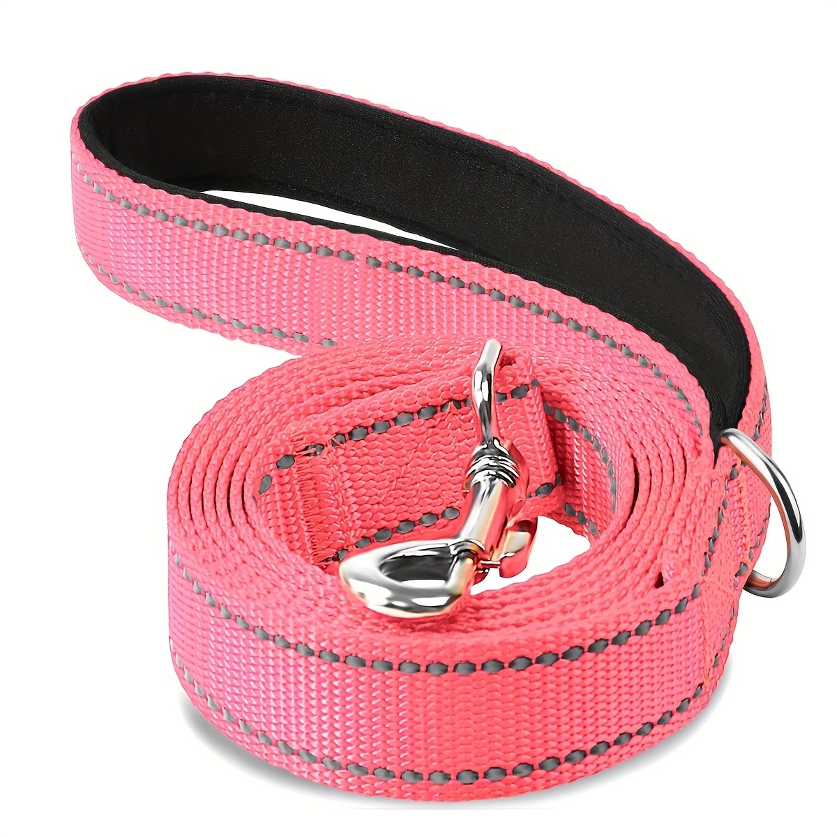 JOYTALE Heavy-Duty Double-Sided Reflective Dog Leash with Padded Handle & Snap Clip
