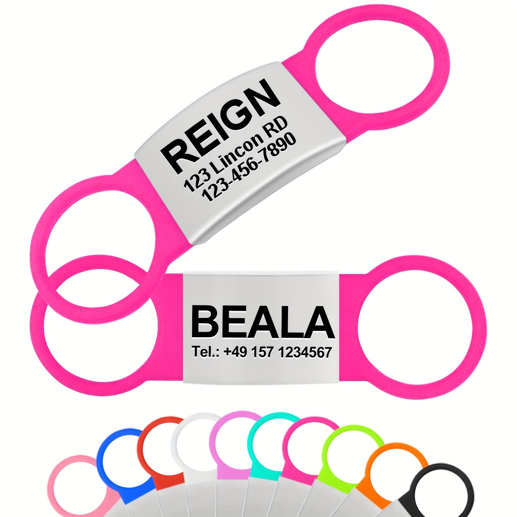 TAGME Personalized Engravable Pet ID Collar Tags