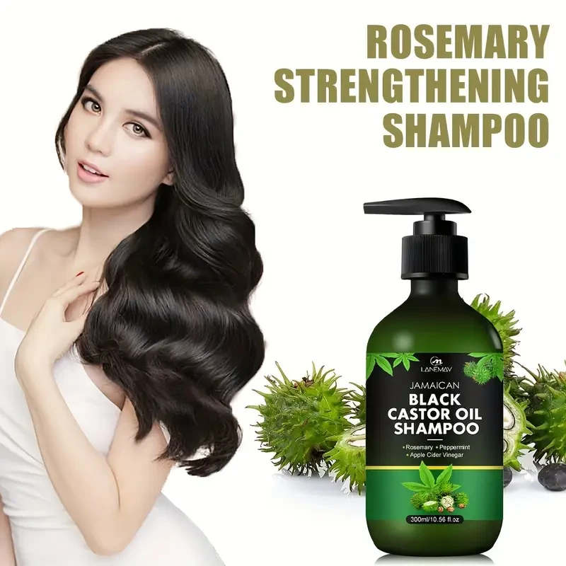 LANEMAY Black Castor Oil Shampoo Deep Clean, Strengthen & Protect Against Breakage