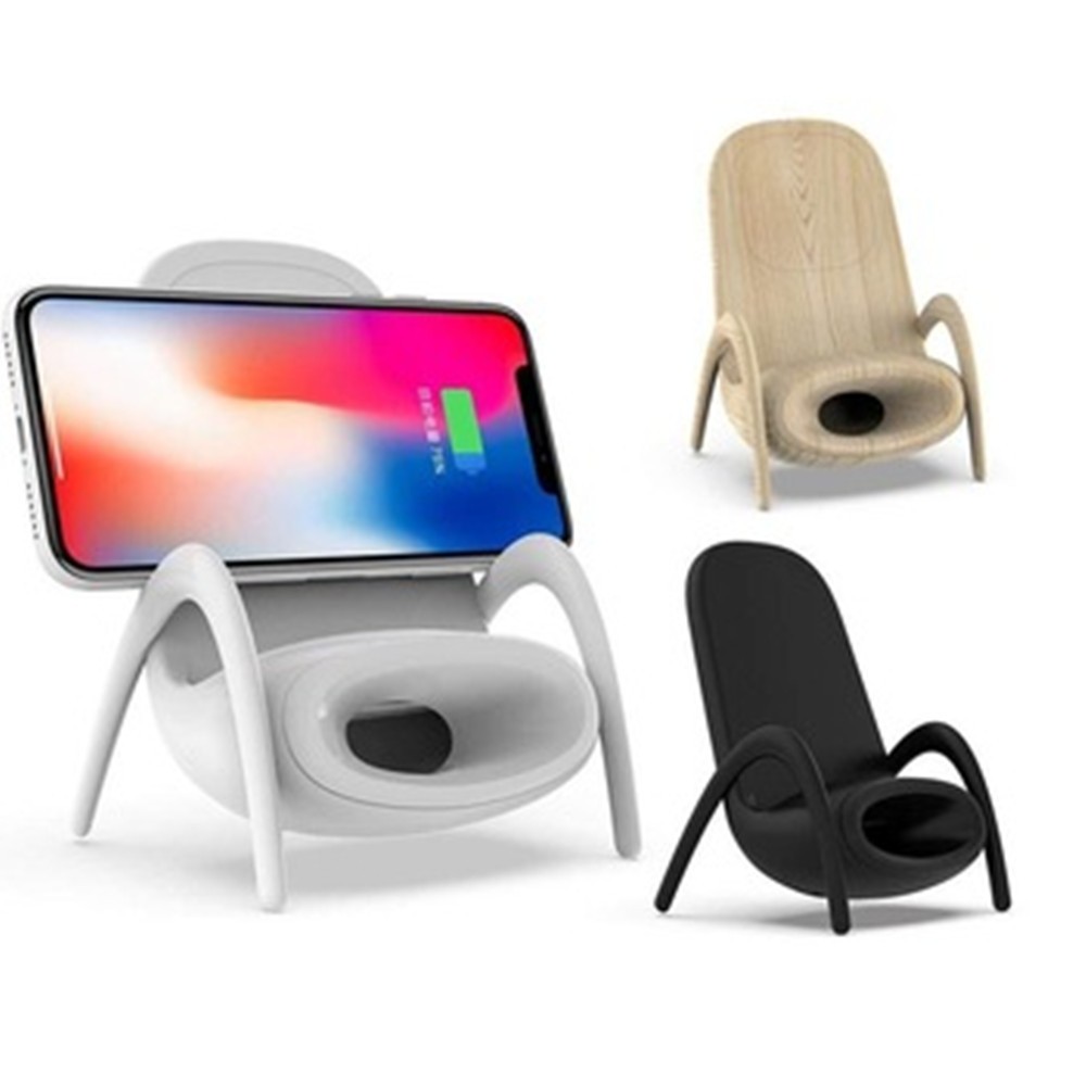Portable Mini Chair Wireless Charger With Speaker