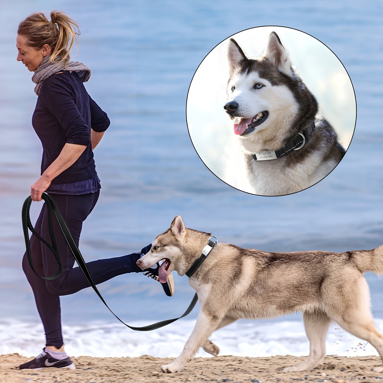 TAGLORY Dog Collar and Leash Set
